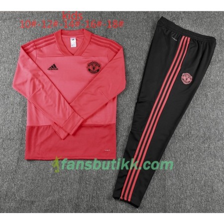 Manchester United Barn Trenings Collegegenser Set Rød 2018-2019